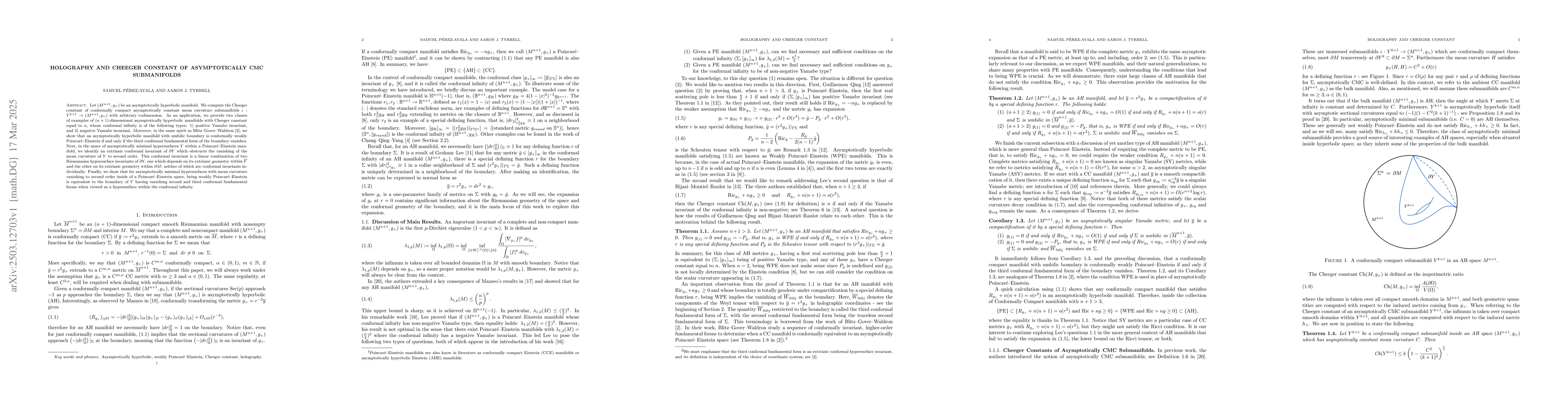 Thumbnail for Holography and Cheeger constant of asymptotically CMC submanifolds