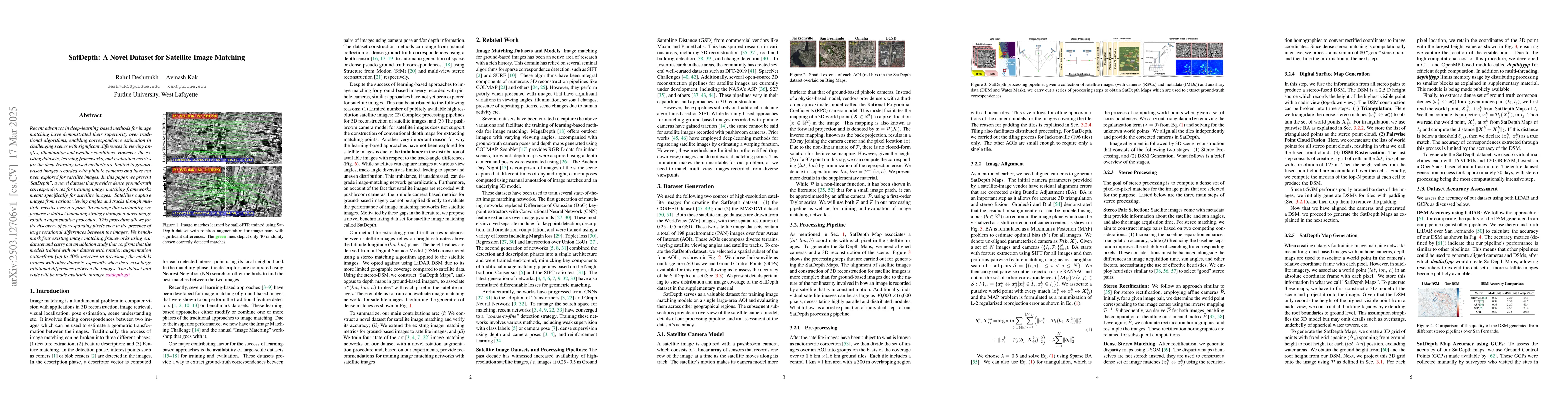 Thumbnail for SatDepth: A Novel Dataset for Satellite Image Matching