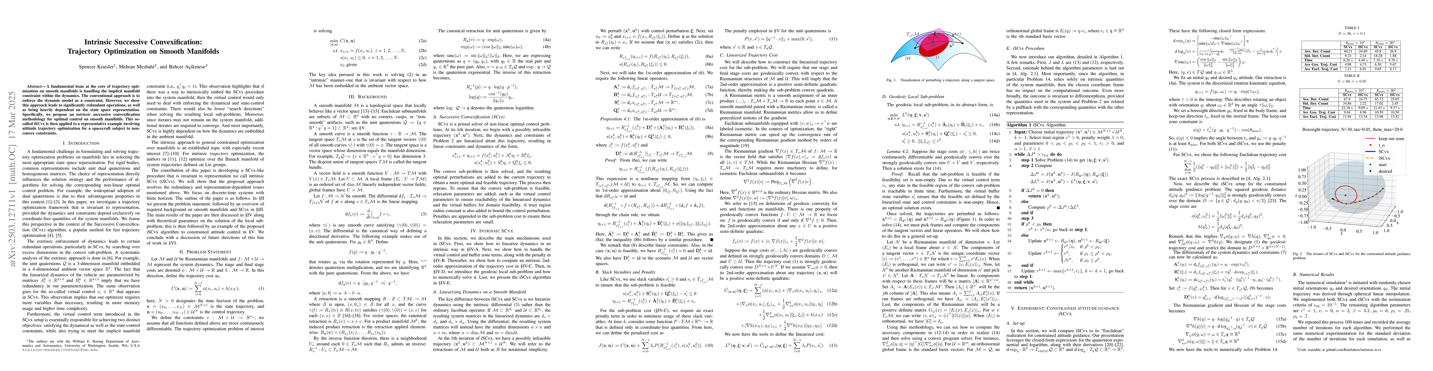 Thumbnail for Intrinsic Successive Convexification: Trajectory Optimization on Smooth
  Manifolds