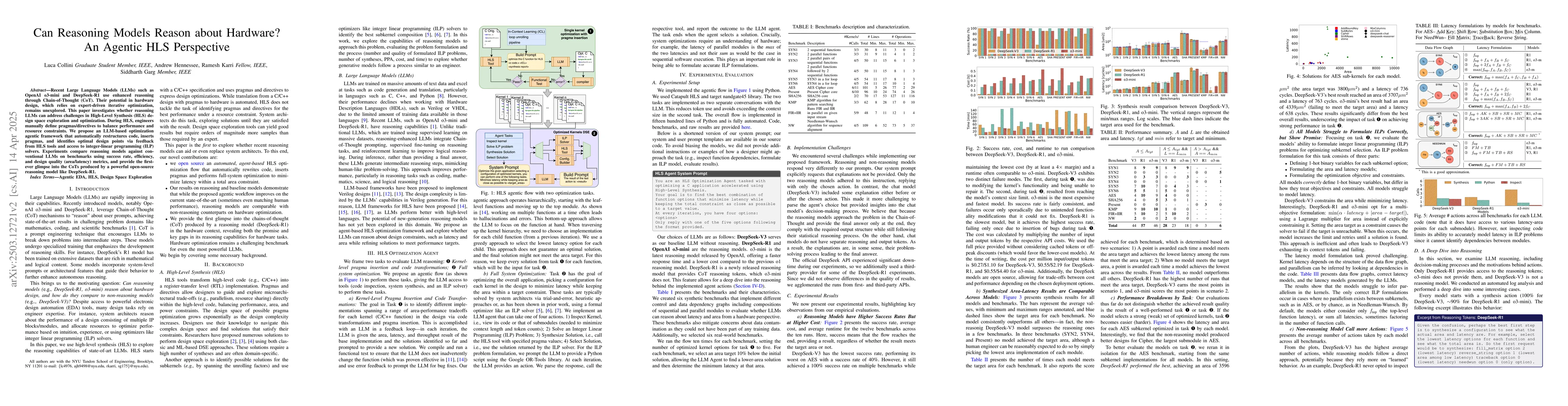 Thumbnail for Can Reasoning Models Reason about Hardware? An Agentic HLS Perspective