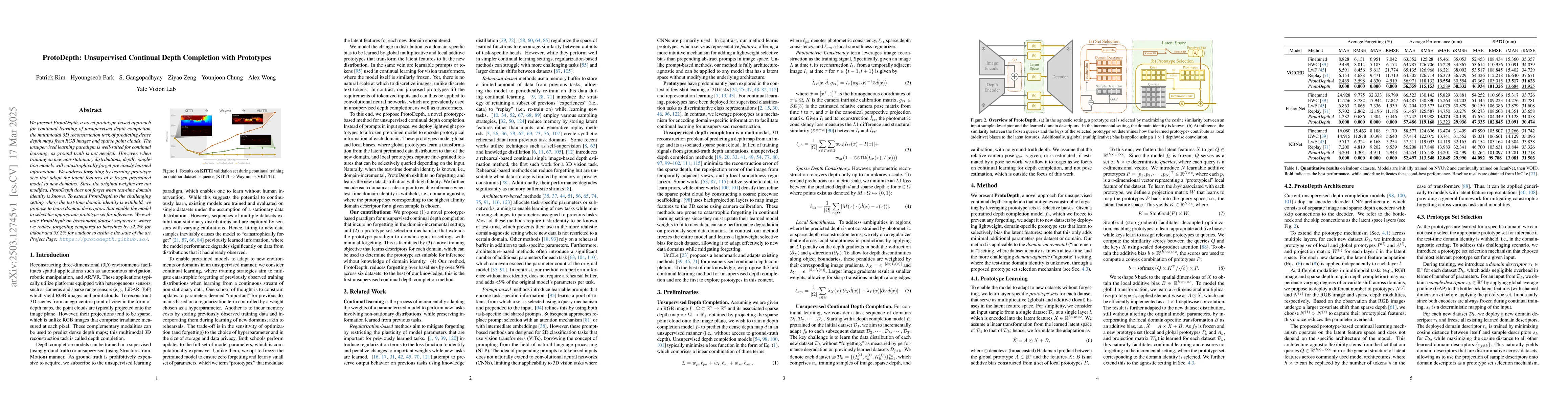 Thumbnail for ProtoDepth: Unsupervised Continual Depth Completion with Prototypes