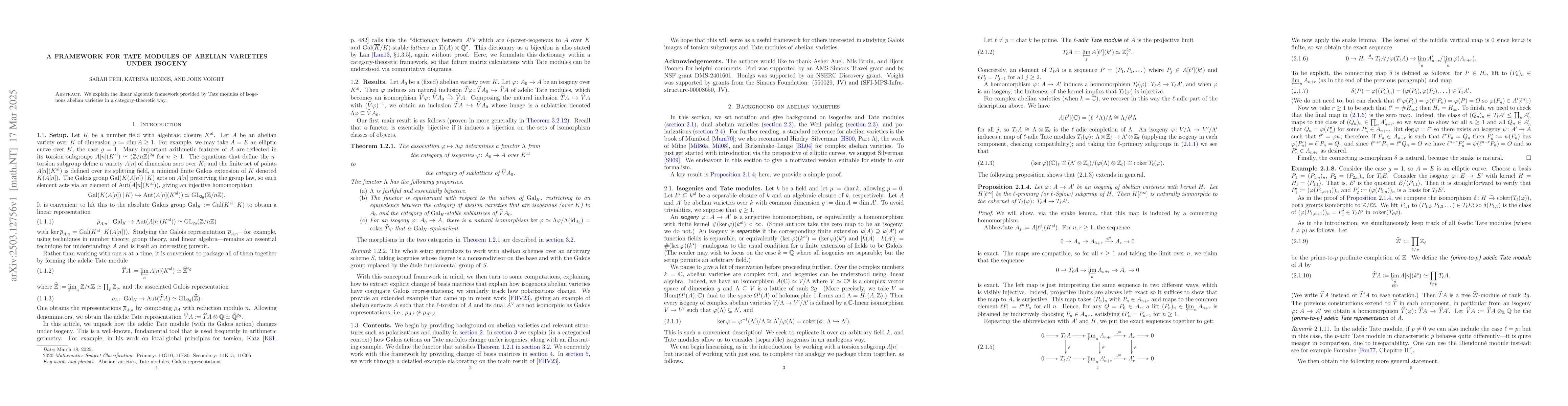 Thumbnail for A framework for Tate modules of abelian varieties under isogeny