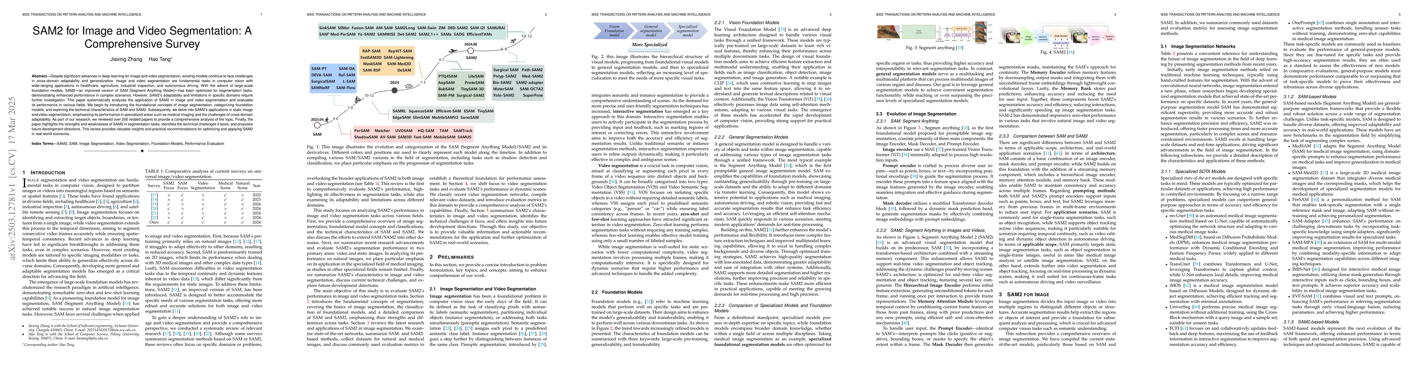 Thumbnail for SAM2 for Image and Video Segmentation: A Comprehensive Survey