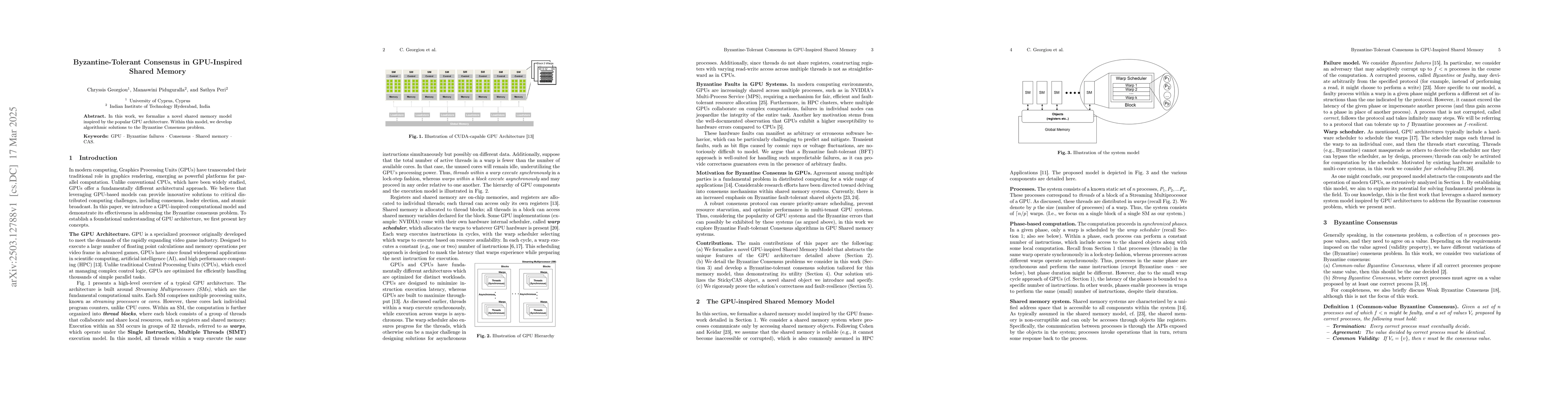 Thumbnail for Byzantine-Tolerant Consensus in GPU-Inspired Shared Memory