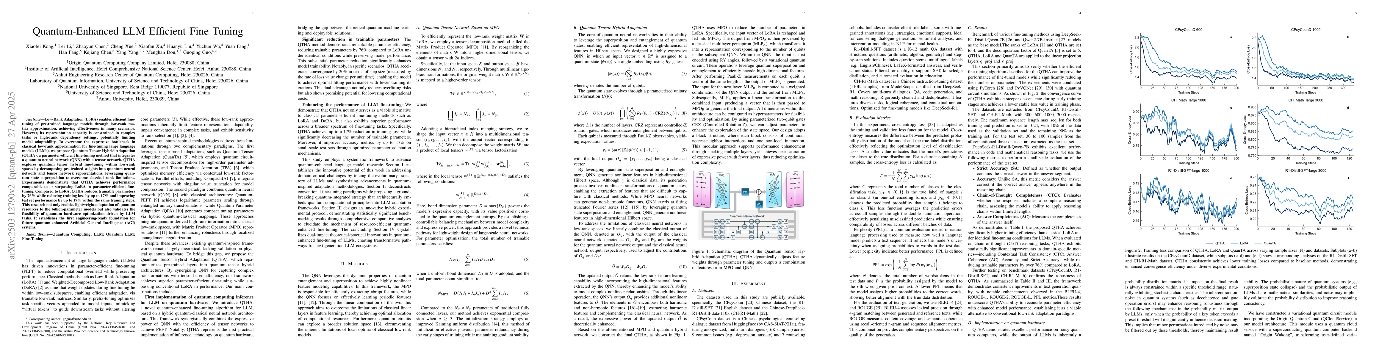 Thumbnail for Quantum-Enhanced LLM Efficient Fine Tuning