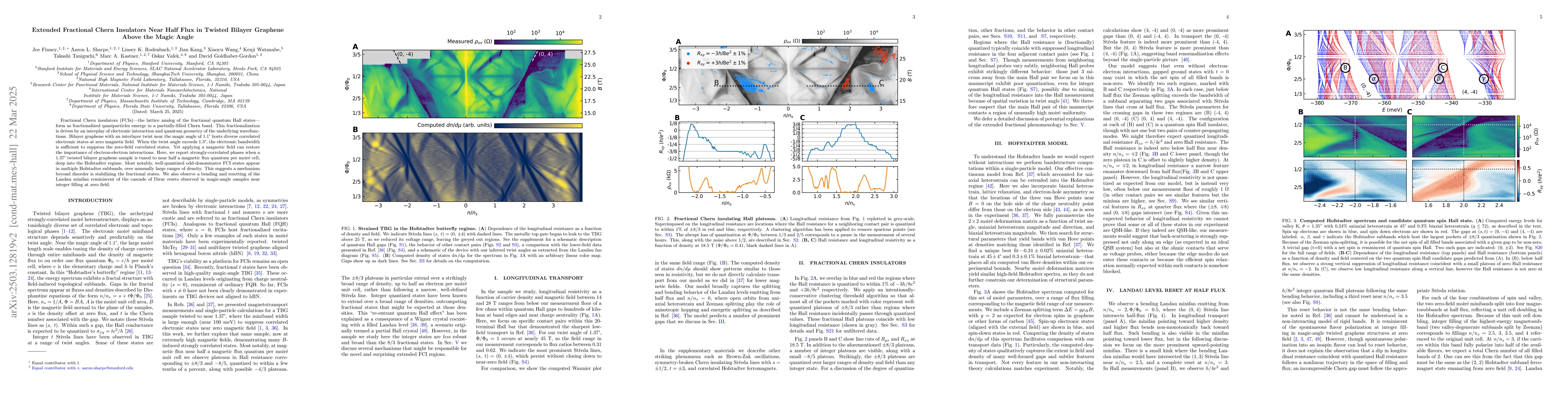 Thumbnail for Extended Fractional Chern Insulators Near Half Flux in Twisted Bilayer
  Graphene Above the Magic Angle