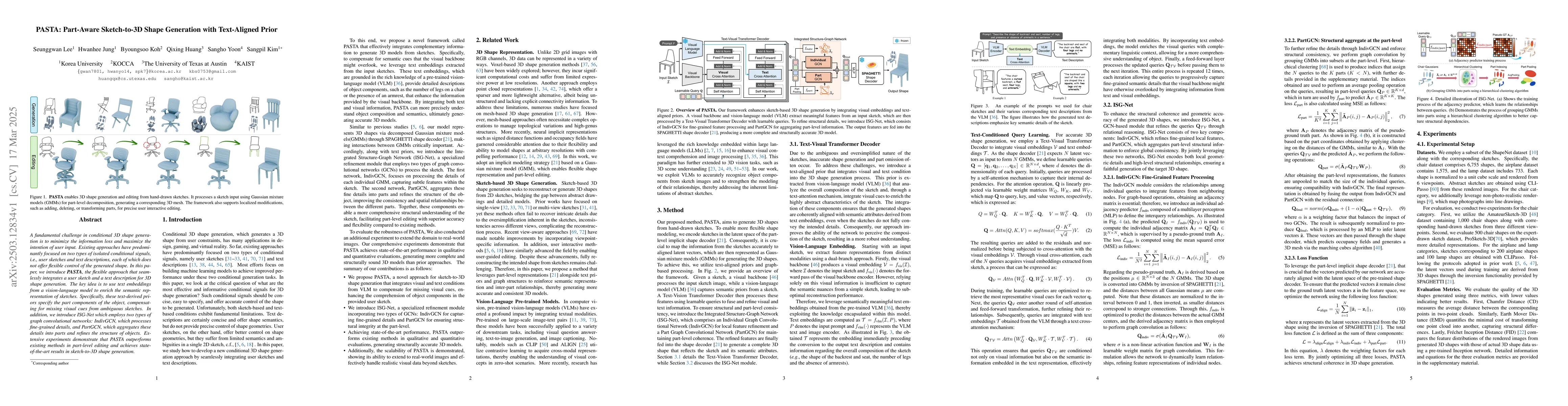 Thumbnail for PASTA: Part-Aware Sketch-to-3D Shape Generation with Text-Aligned Prior