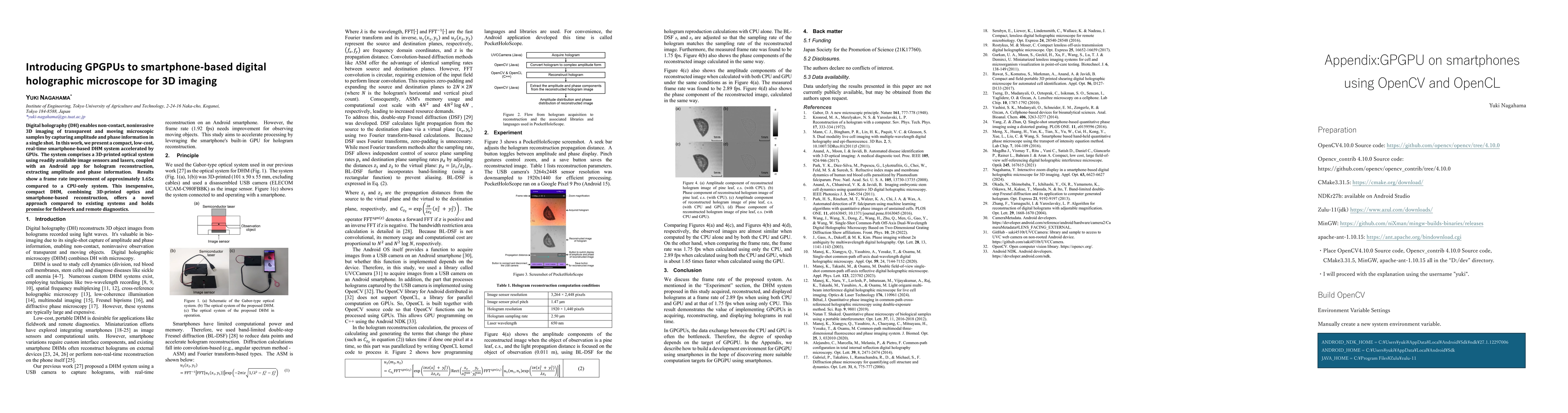Thumbnail for Introducing GPGPUs to smartphone-based digital holographic microscope
  for 3D imaging