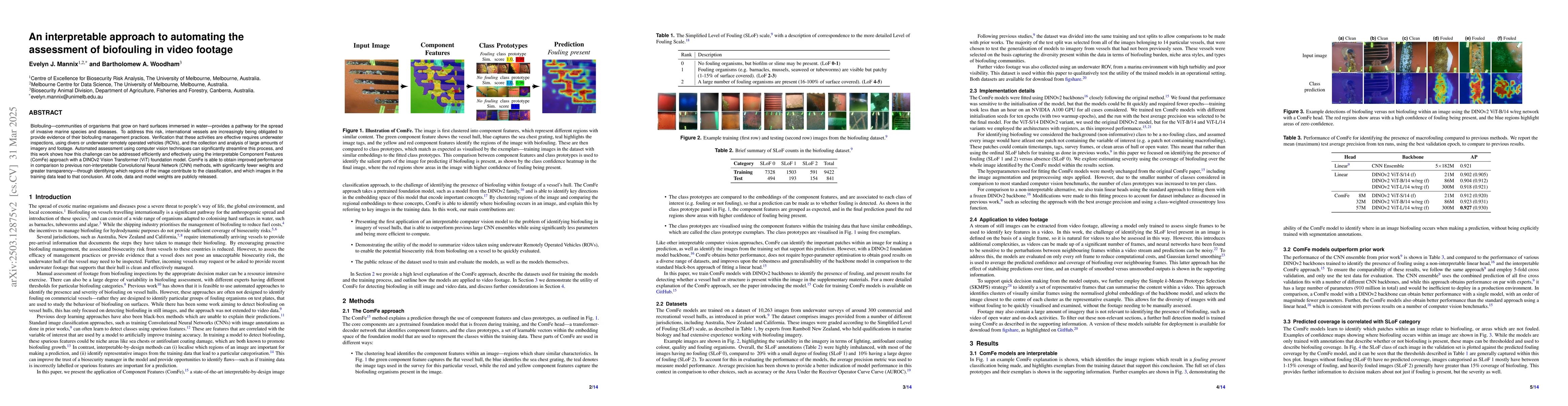Thumbnail for An interpretable approach to automating the assessment of biofouling in
  video footage