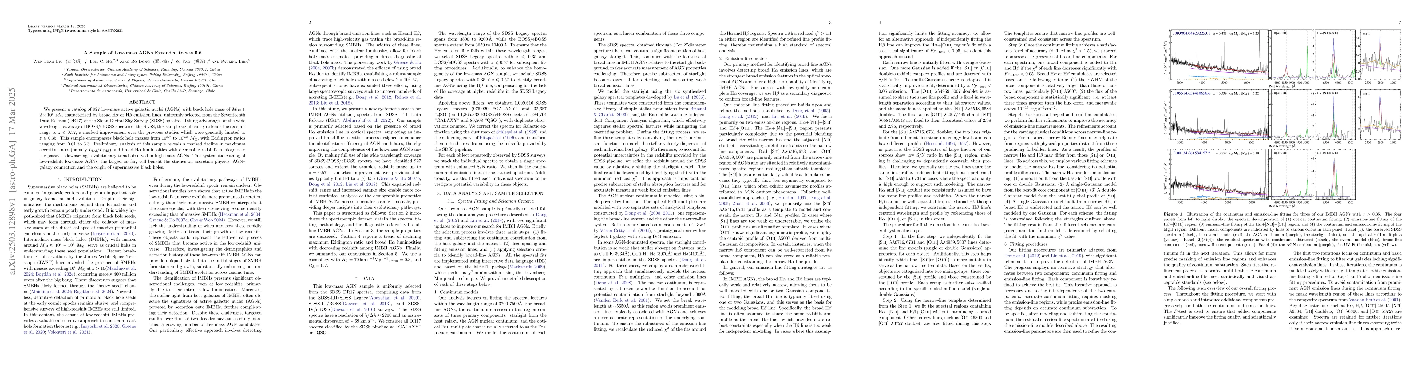 Thumbnail for A Sample of Low-mass AGNs Extended to z $\approx$ 0.6