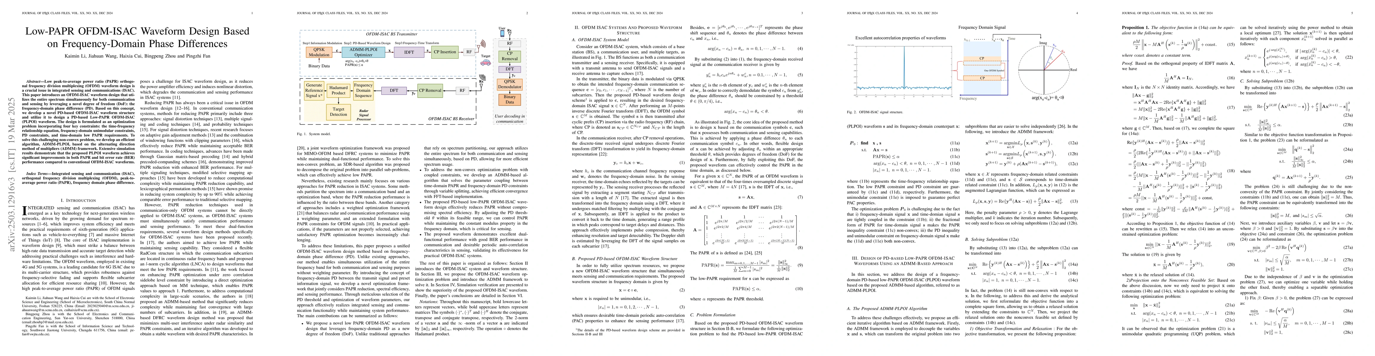 Thumbnail for Low-PAPR OFDM-ISAC Waveform Design Based on Frequency-Domain Phase
  Differences