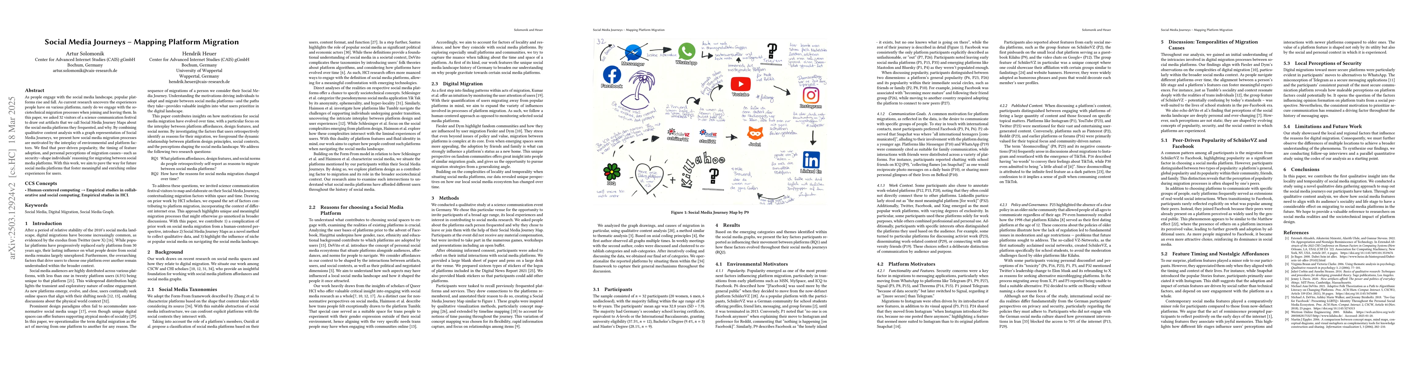 Thumbnail for Social Media Journeys -- Mapping Platform Migration