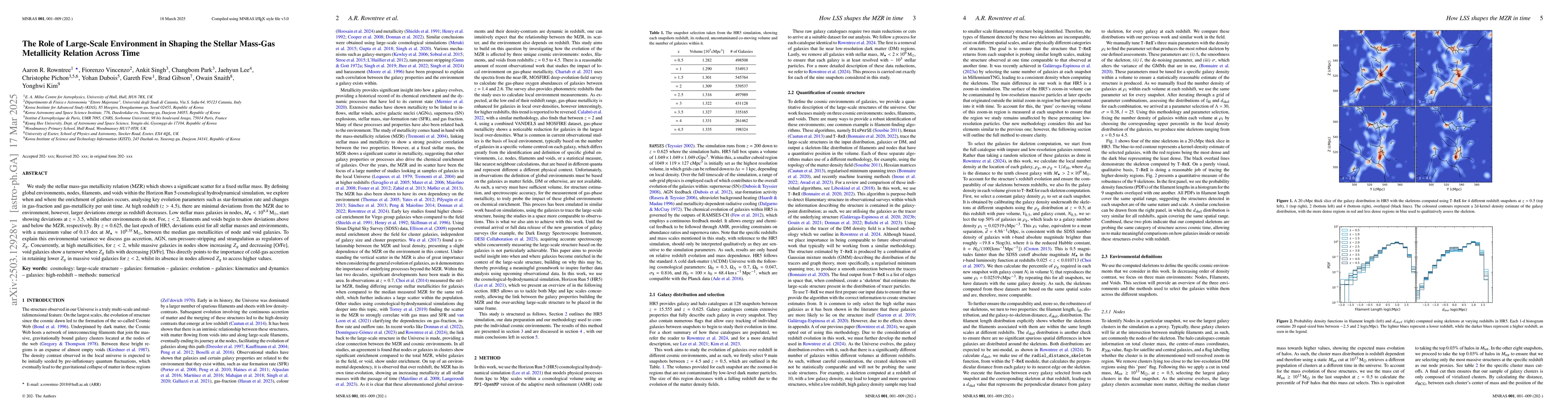 Thumbnail for The Role of Large-Scale Environment in Shaping the Stellar Mass-Gas
  Metallicity Relation Across Time