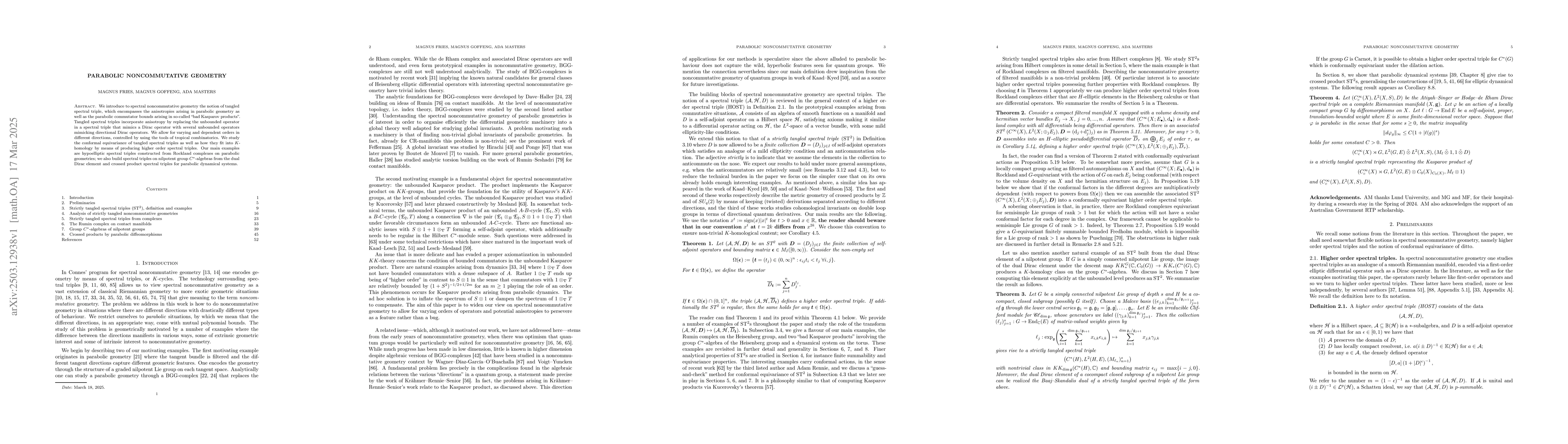 Thumbnail for Parabolic noncommutative geometry