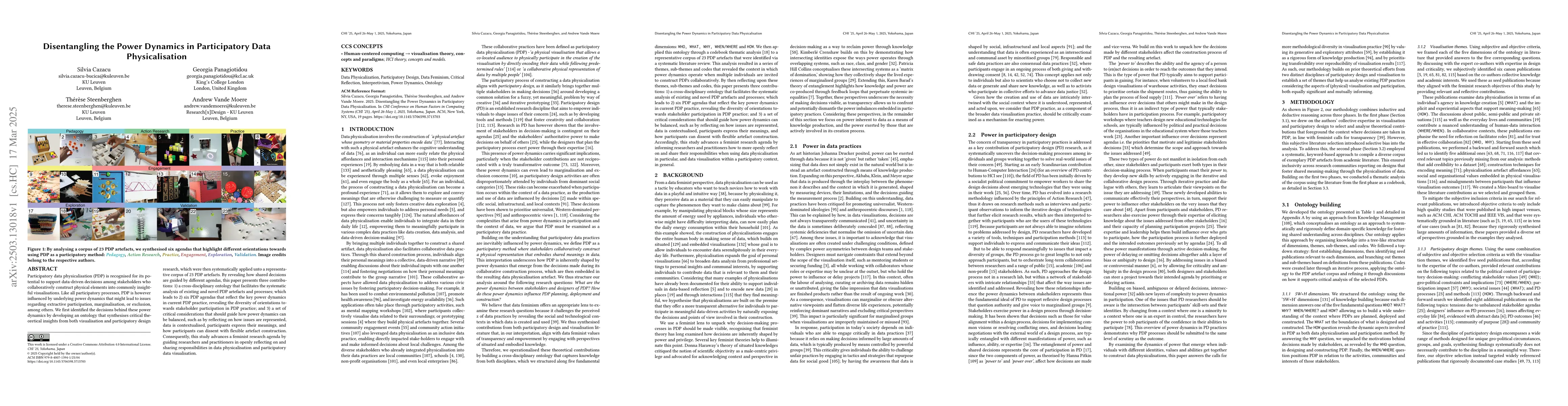Thumbnail for Disentangling the Power Dynamics in Participatory Data Physicalisation
