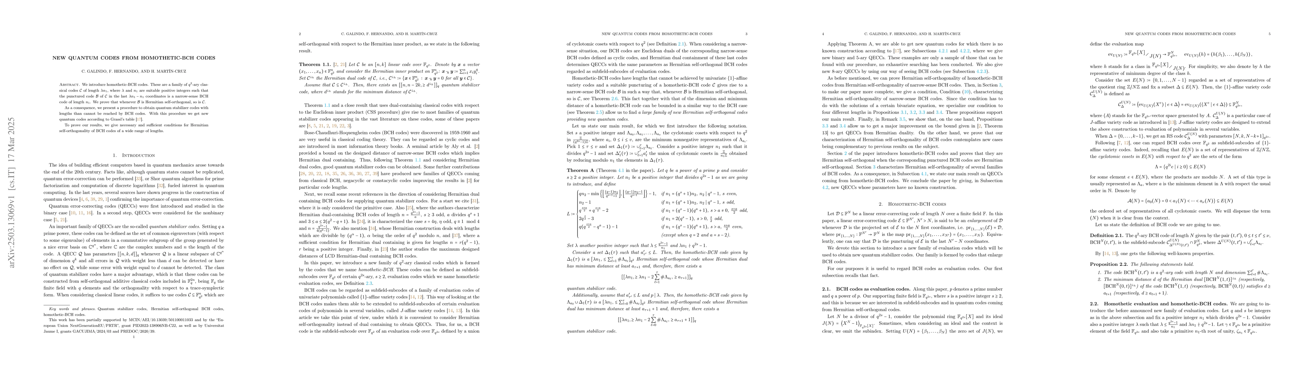 Thumbnail for New quantum codes from homothetic-BCH codes