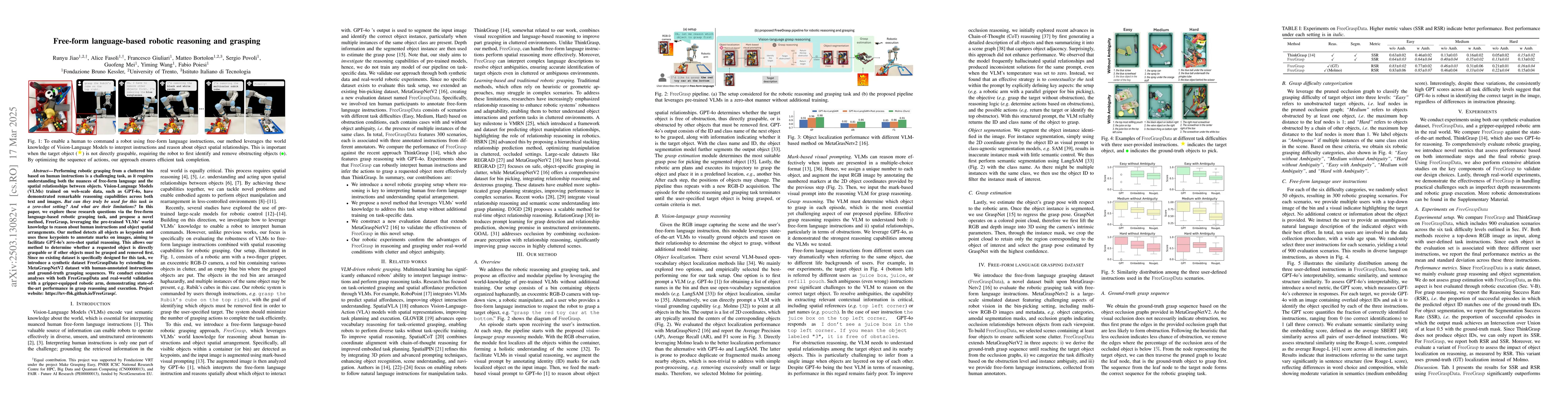 Thumbnail for Free-form language-based robotic reasoning and grasping