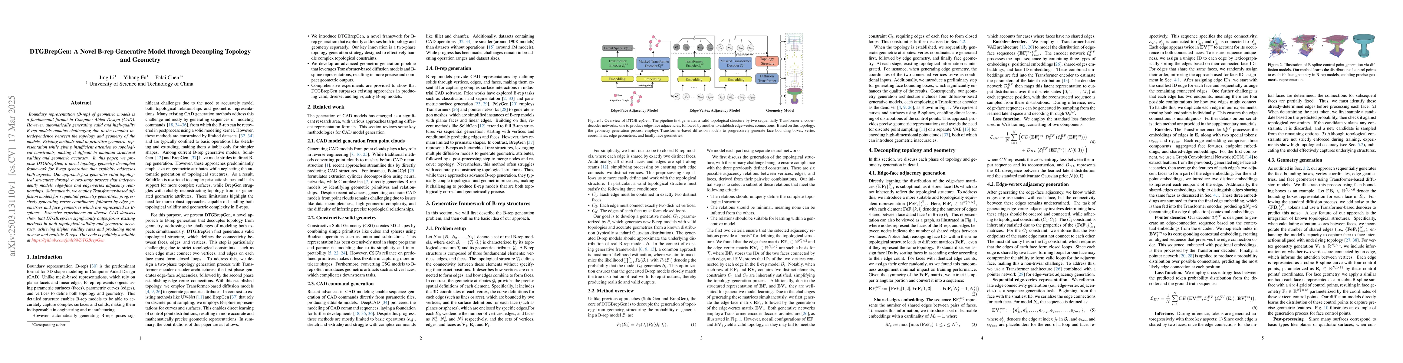 Thumbnail for DTGBrepGen: A Novel B-rep Generative Model through Decoupling Topology
  and Geometry