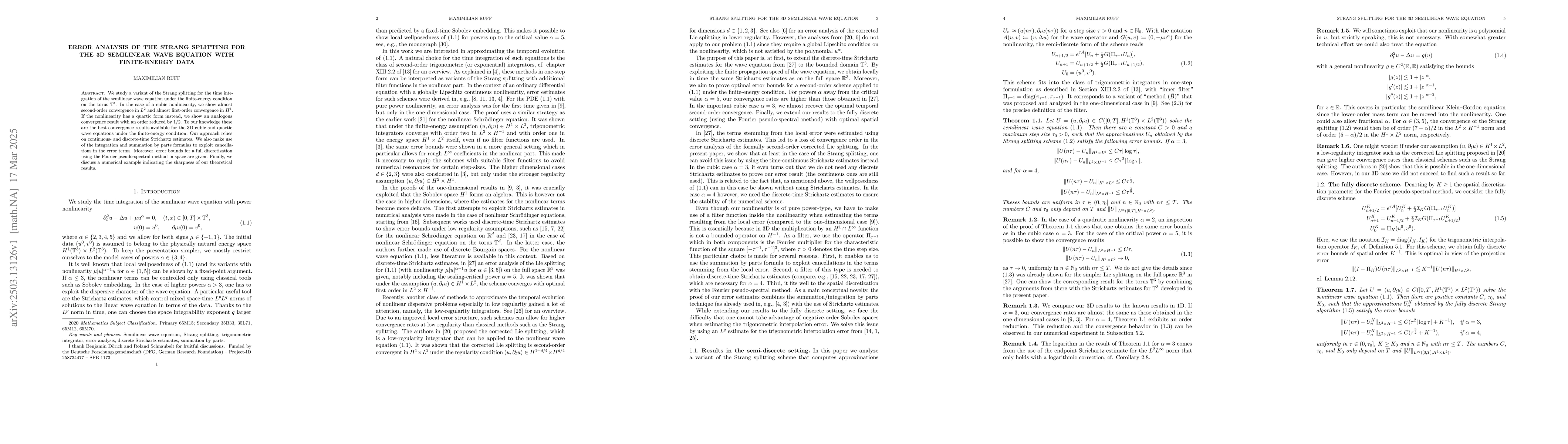 Thumbnail for Error analysis of the Strang splitting for the 3D semilinear wave
  equation with finite-energy data