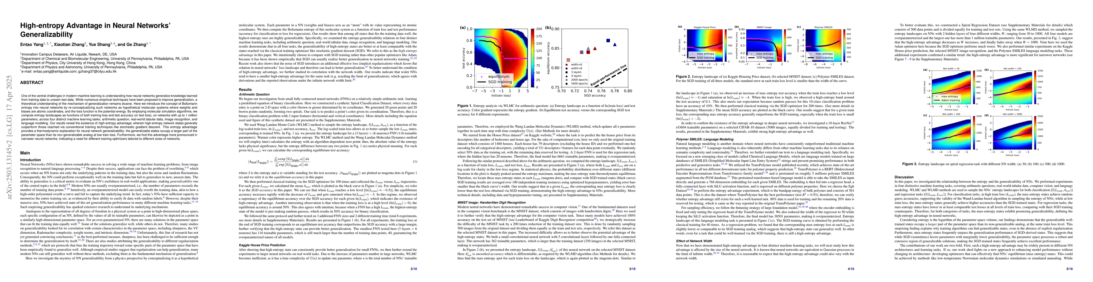Thumbnail for High-entropy Advantage in Neural Networks' Generalizability