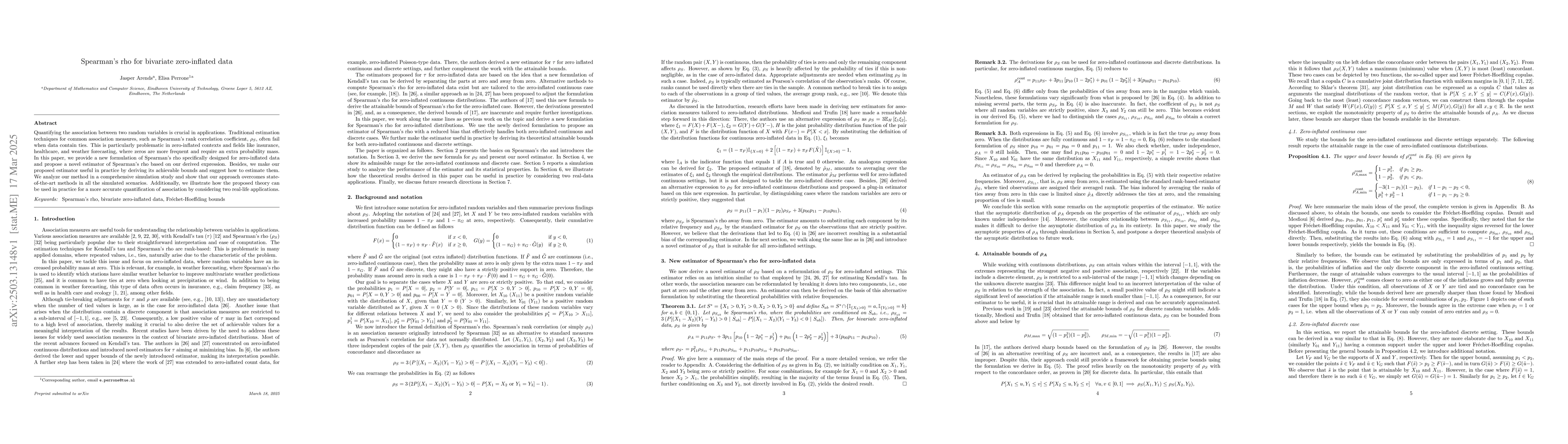 Thumbnail for Spearman's rho for bivariate zero-inflated data