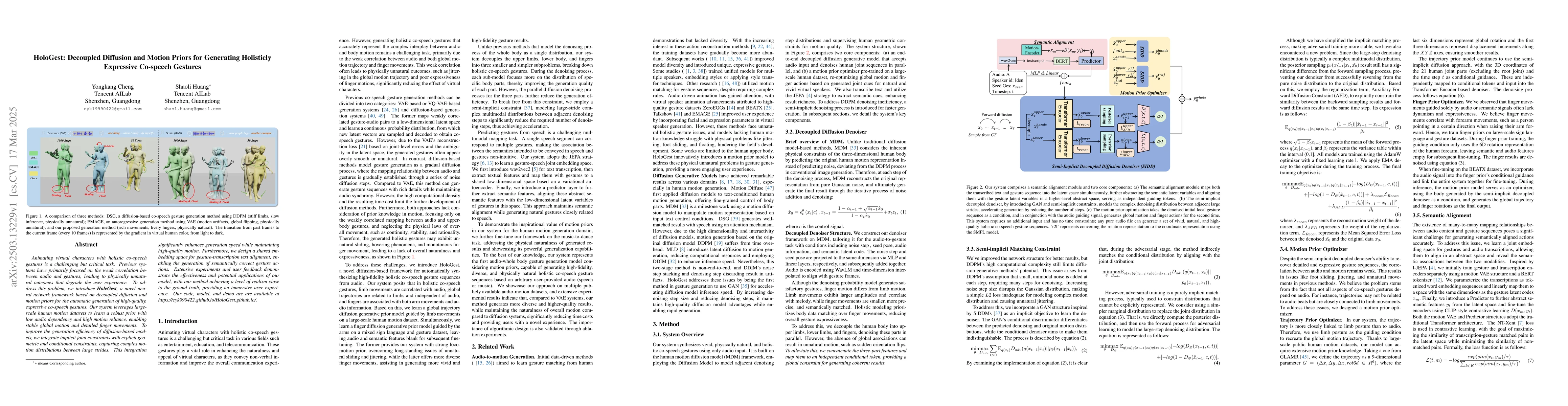Thumbnail for HoloGest: Decoupled Diffusion and Motion Priors for Generating
  Holisticly Expressive Co-speech Gestures
