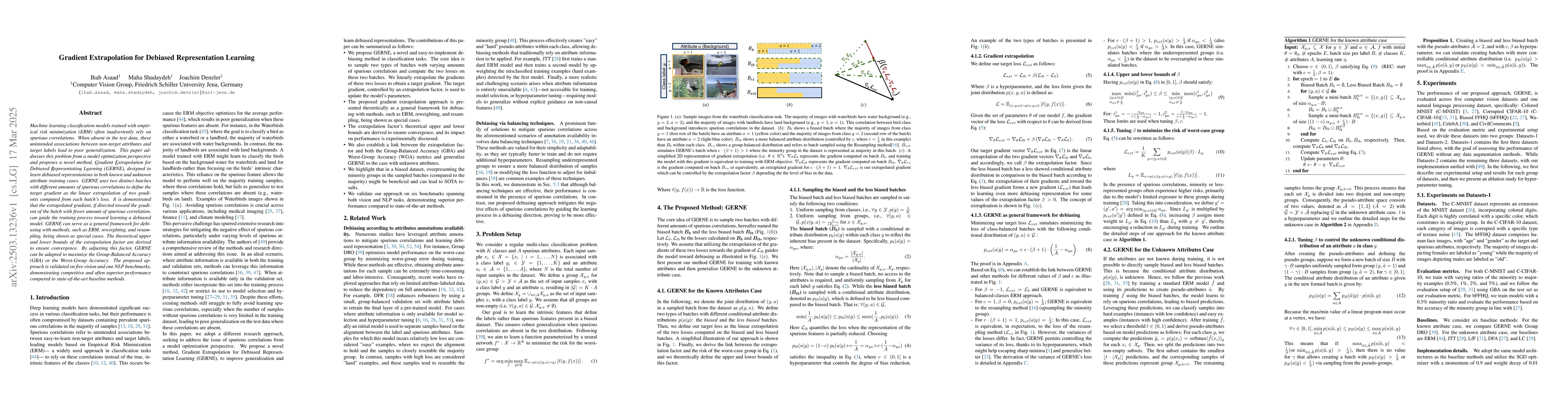 Thumbnail for Gradient Extrapolation for Debiased Representation Learning