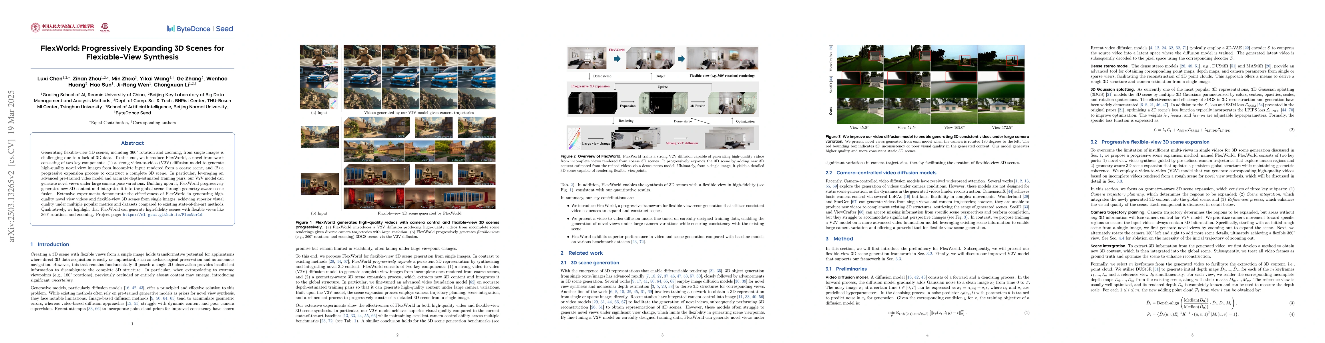 Thumbnail for FlexWorld: Progressively Expanding 3D Scenes for Flexiable-View
  Synthesis