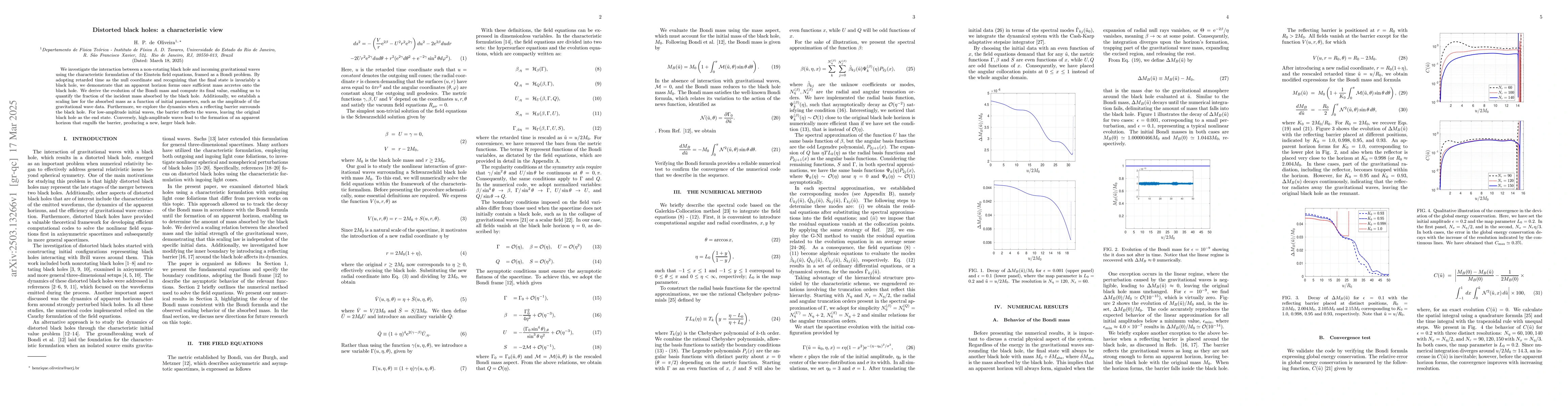 Thumbnail for Distorted black holes: a characteristic view
