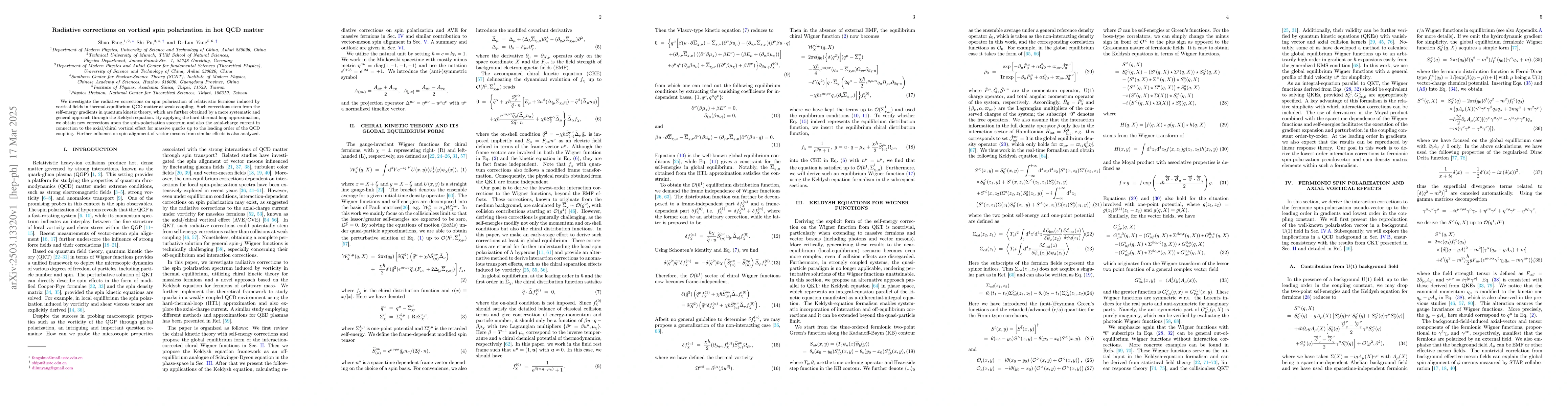 Thumbnail for Radiative corrections on vortical spin polarization in hot QCD matter