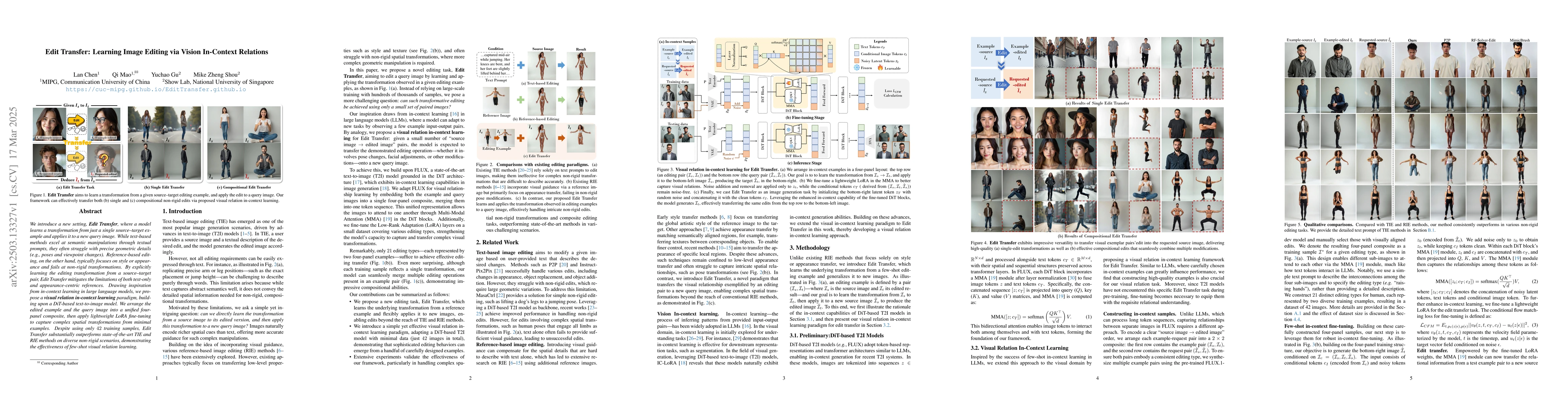 Thumbnail for Edit Transfer: Learning Image Editing via Vision In-Context Relations