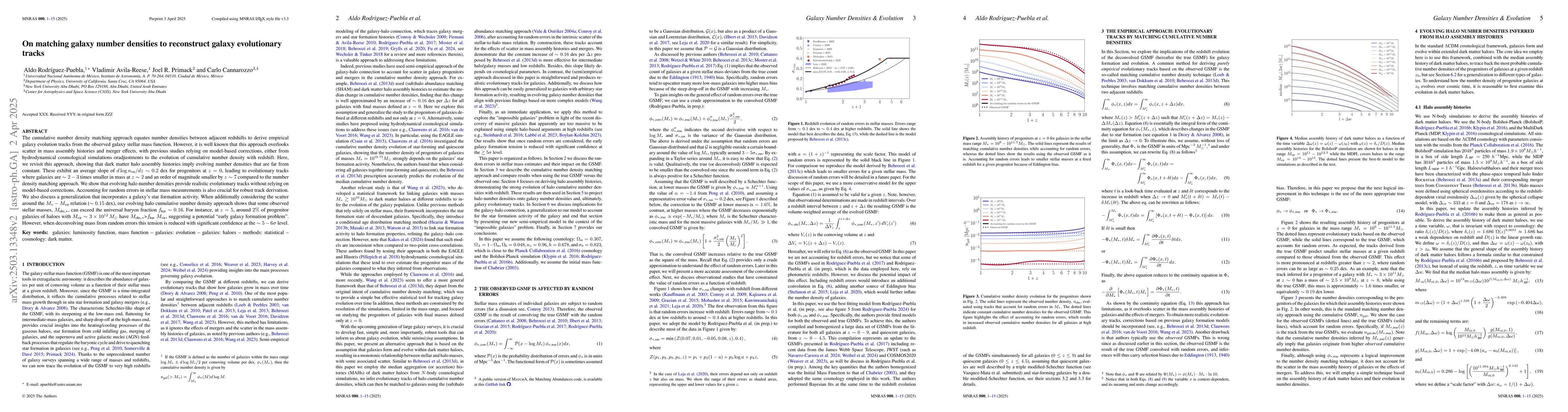 Thumbnail for On matching galaxy number densities to reconstruct galaxy evolutionary
  tracks