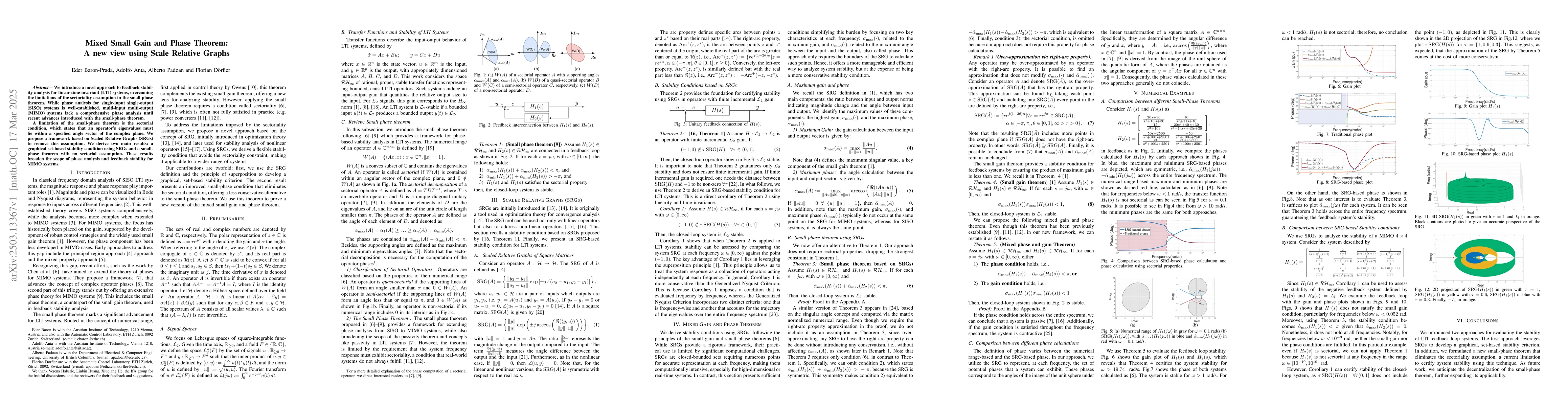 Thumbnail for Mixed Small Gain and Phase Theorem: A new view using Scale Relative
  Graphs