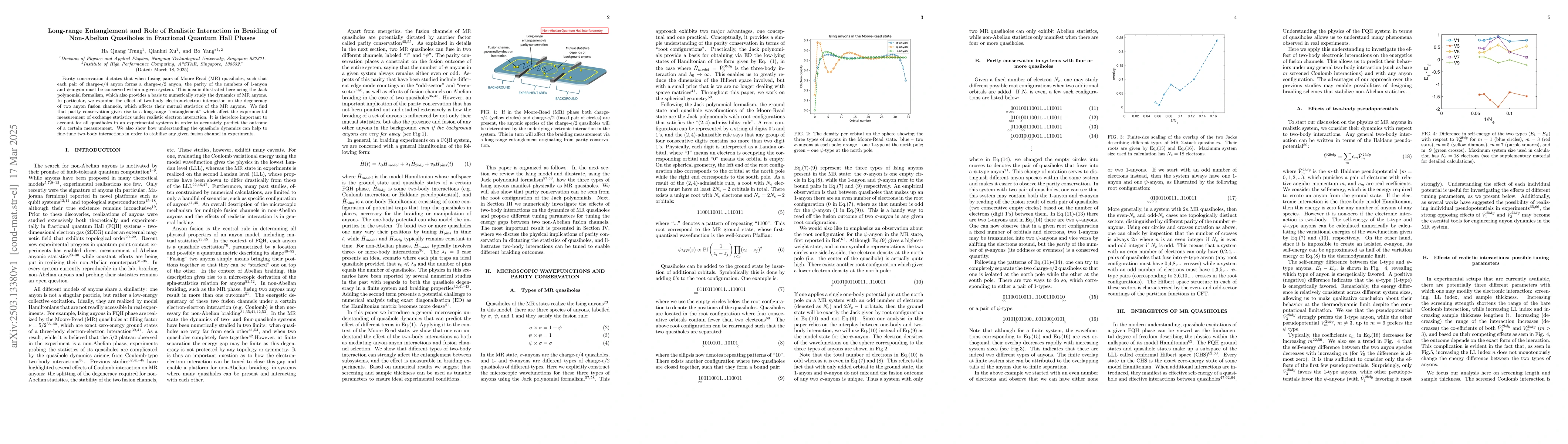 Thumbnail for Long-range Entanglement and Role of Realistic Interaction in Braiding of
  Non-Abelian Quasiholes in Fractional Quantum Hall Phases