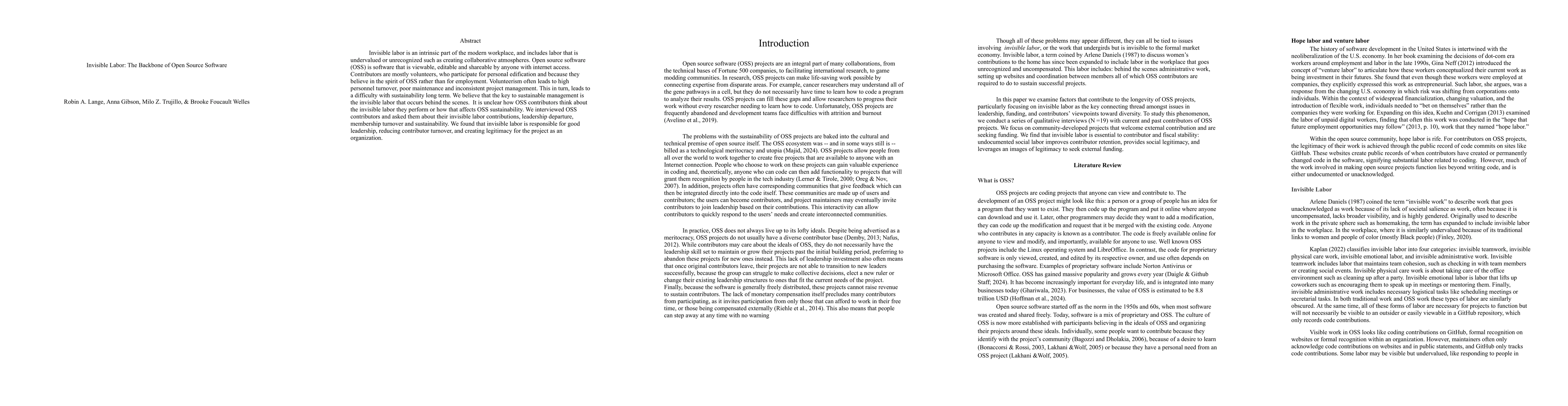 Thumbnail for Invisible Labor: The Backbone of Open Source Software
