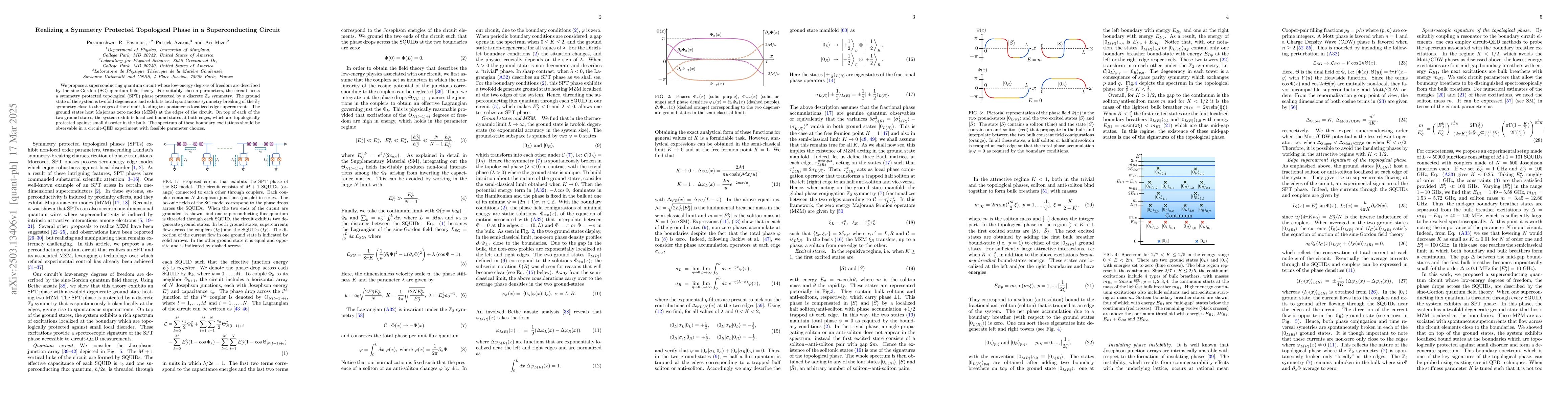 Thumbnail for Realizing a Symmetry Protected Topological Phase in a Superconducting
  Circuit