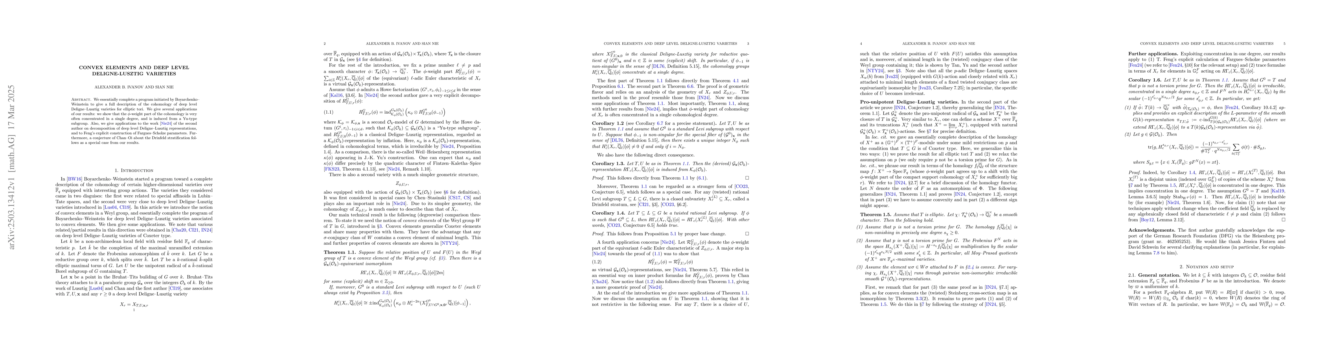 Thumbnail for Convex elements and deep level Deligne-Lusztig varieties