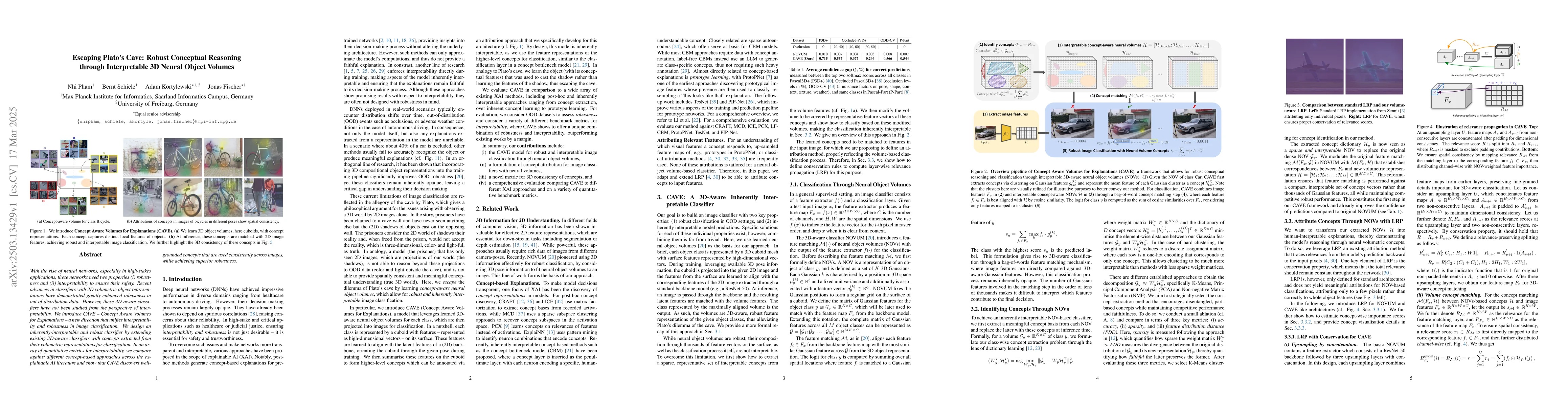 Thumbnail for Escaping Plato's Cave: Robust Conceptual Reasoning through Interpretable
  3D Neural Object Volumes