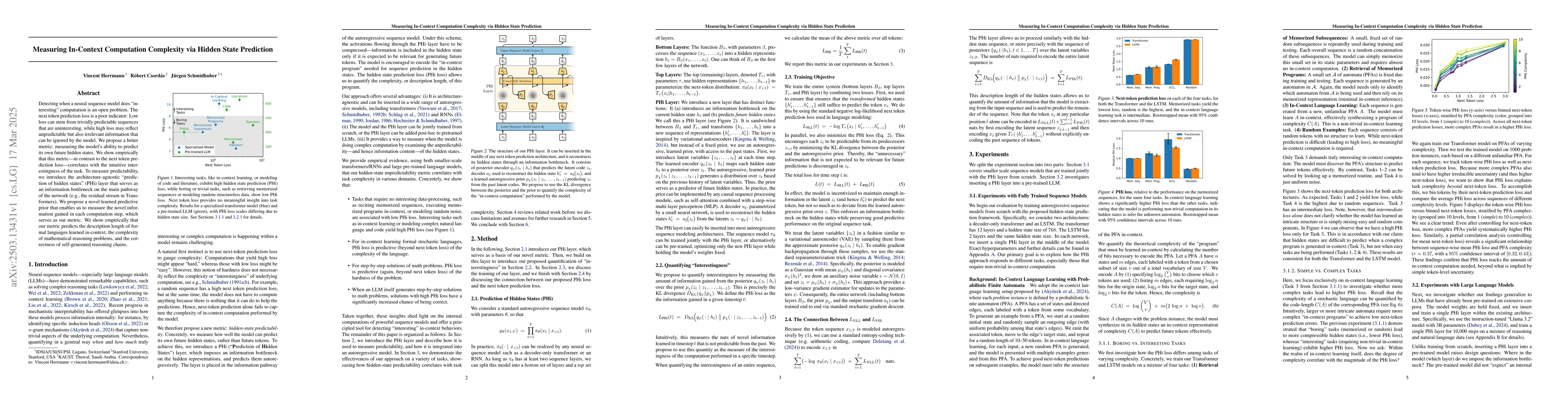 Thumbnail for Measuring In-Context Computation Complexity via Hidden State Prediction