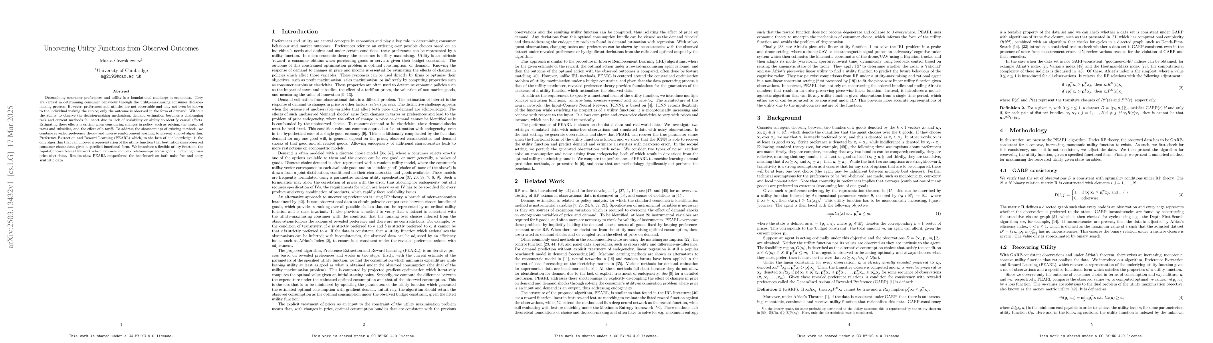 Thumbnail for Uncovering Utility Functions from Observed Outcomes