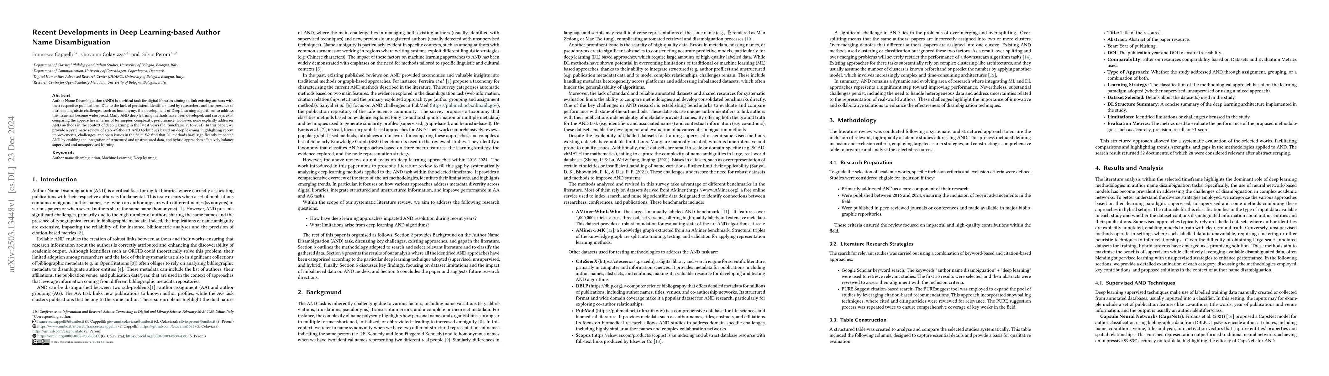 Thumbnail for Recent Developments in Deep Learning-based Author Name Disambiguation