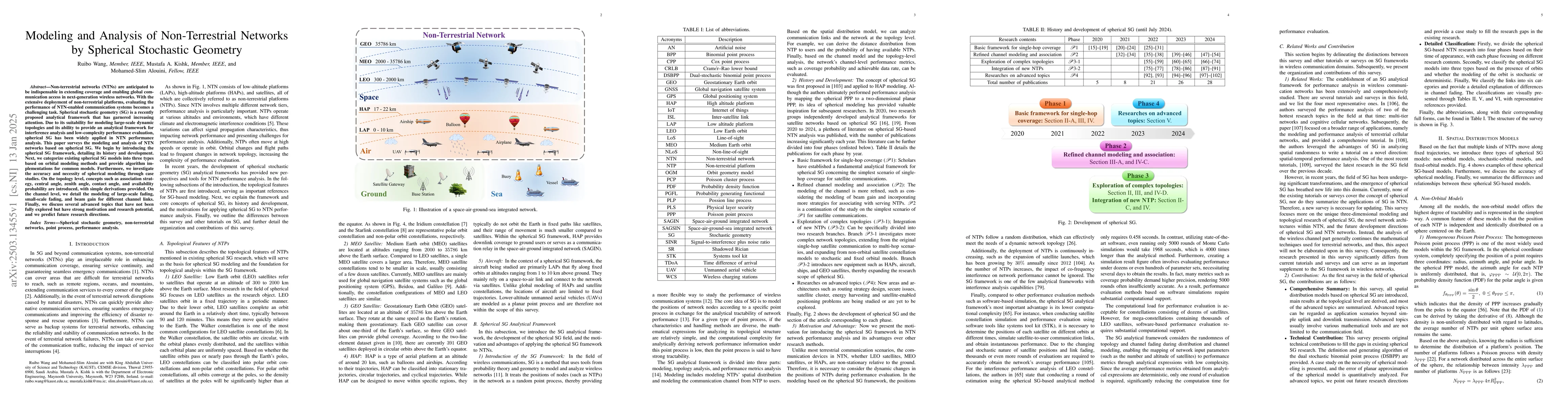 Thumbnail for Modeling and Analysis of Non-Terrestrial Networks by Spherical
  Stochastic Geometry
