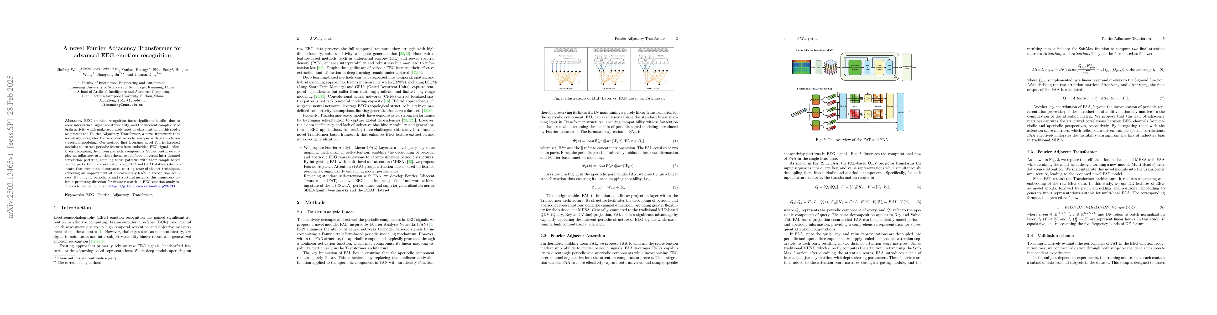 Thumbnail for A novel Fourier Adjacency Transformer for advanced EEG emotion
  recognition