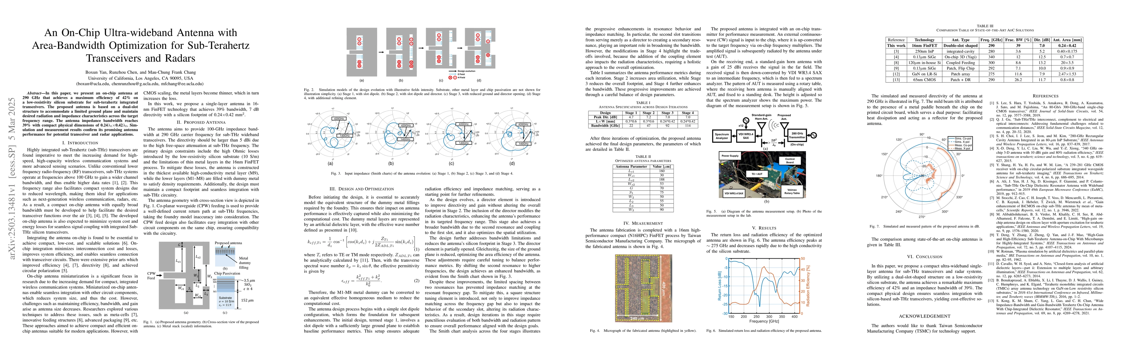 Thumbnail for An On-Chip Ultra-wideband Antenna with Area-Bandwidth Optimization for
  Sub-Terahertz Transceivers and Radars