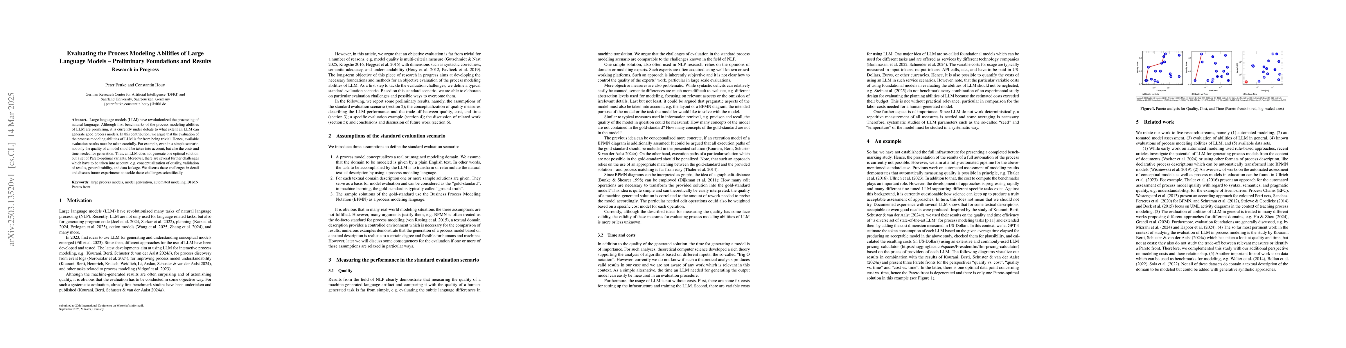 Thumbnail for Evaluating the Process Modeling Abilities of Large Language Models --
  Preliminary Foundations and Results