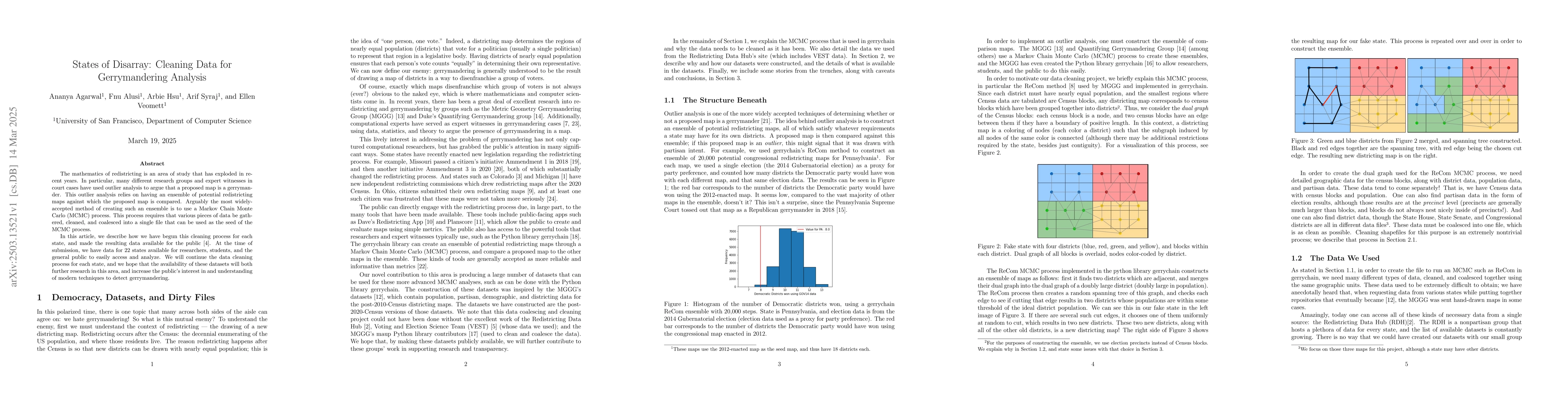 Thumbnail for States of Disarray: Cleaning Data for Gerrymandering Analysis