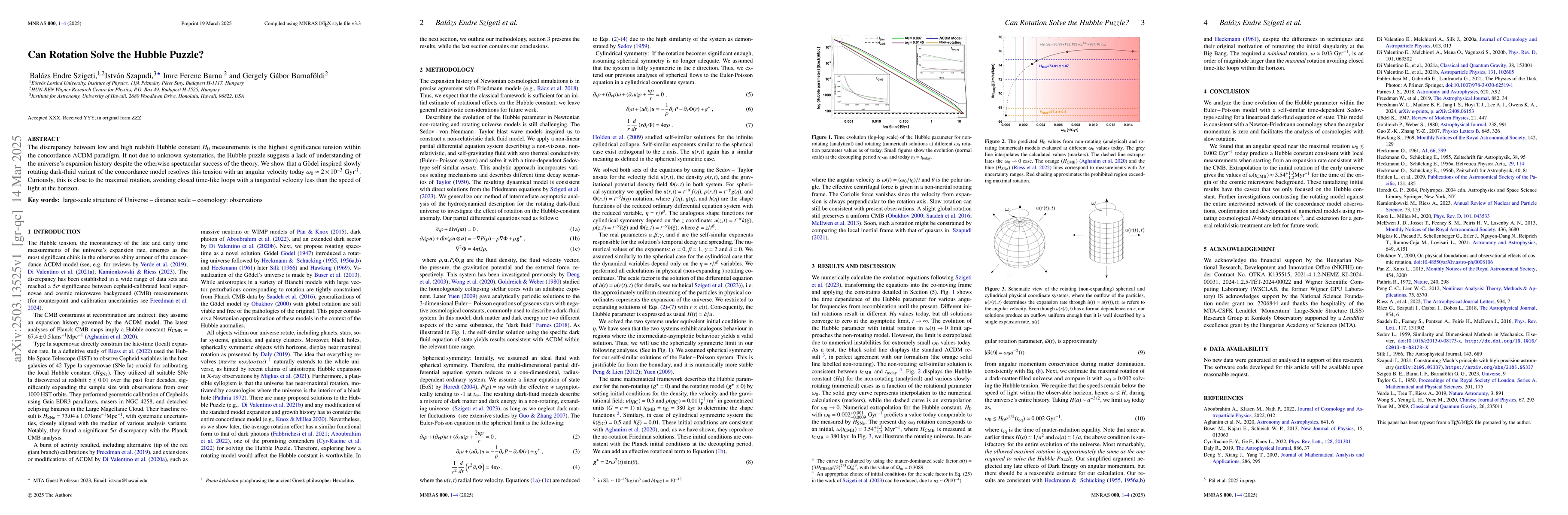 Thumbnail for Can Rotation Solve the Hubble Puzzle?