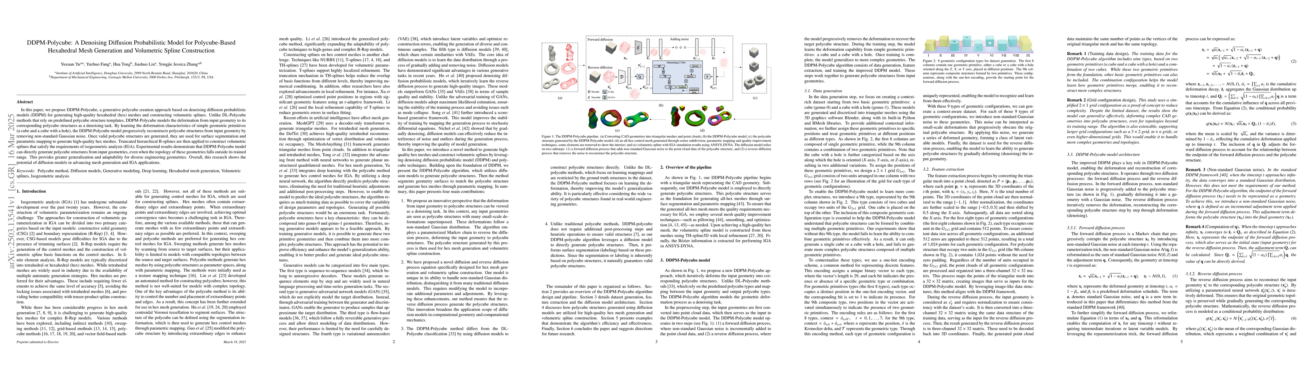Thumbnail for DDPM-Polycube: A Denoising Diffusion Probabilistic Model for
  Polycube-Based Hexahedral Mesh Generation and Volumetric Spline Construction