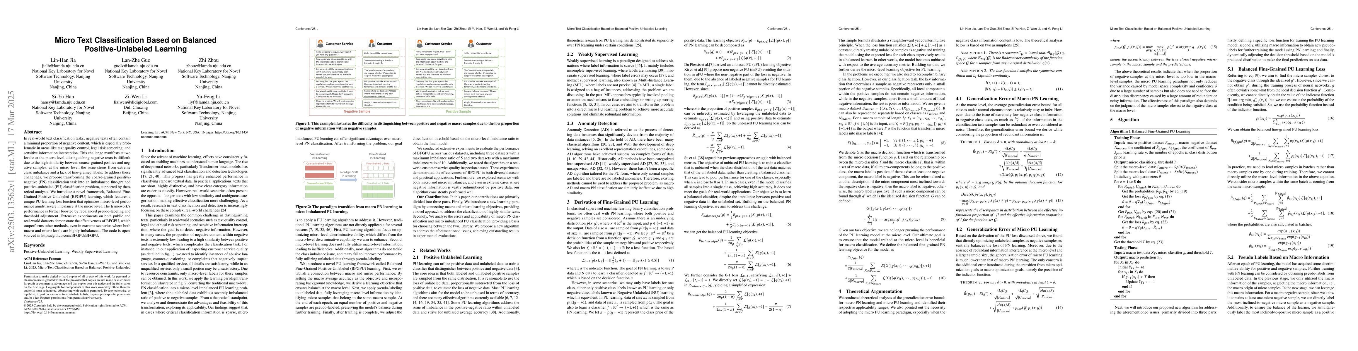 Thumbnail for Micro Text Classification Based on Balanced Positive-Unlabeled Learning