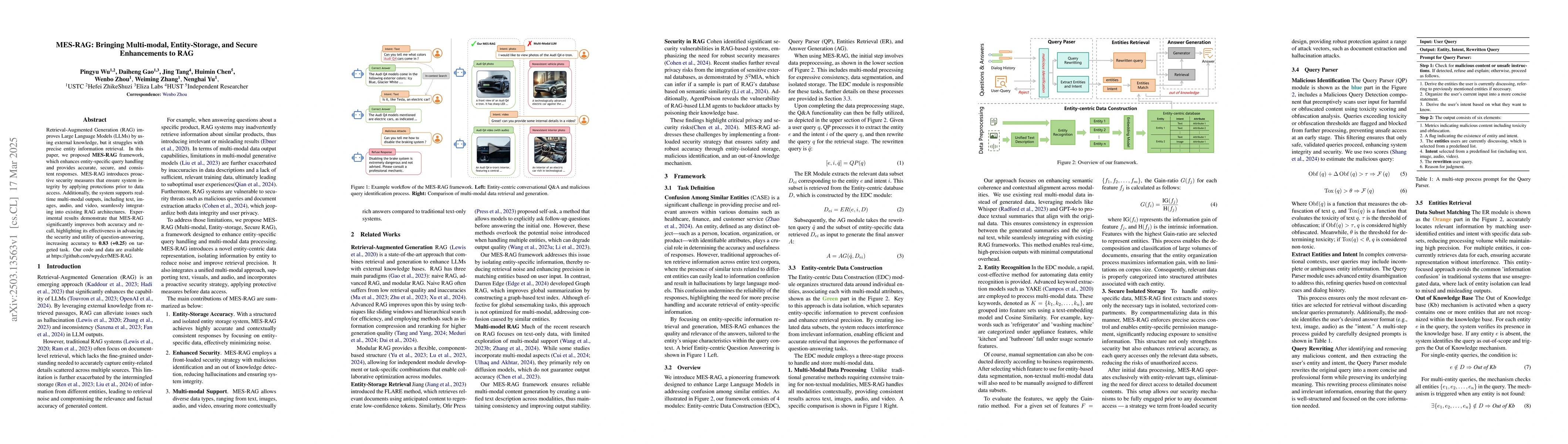 Thumbnail for MES-RAG: Bringing Multi-modal, Entity-Storage, and Secure Enhancements
  to RAG